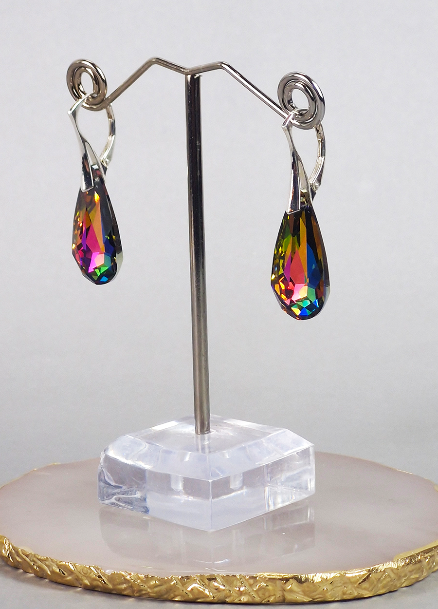 Aro Gota Swarovski Rainbow Dark