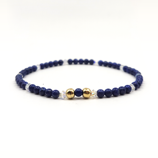 Pulsera Lapiz Lazuli Cristales Swarovski