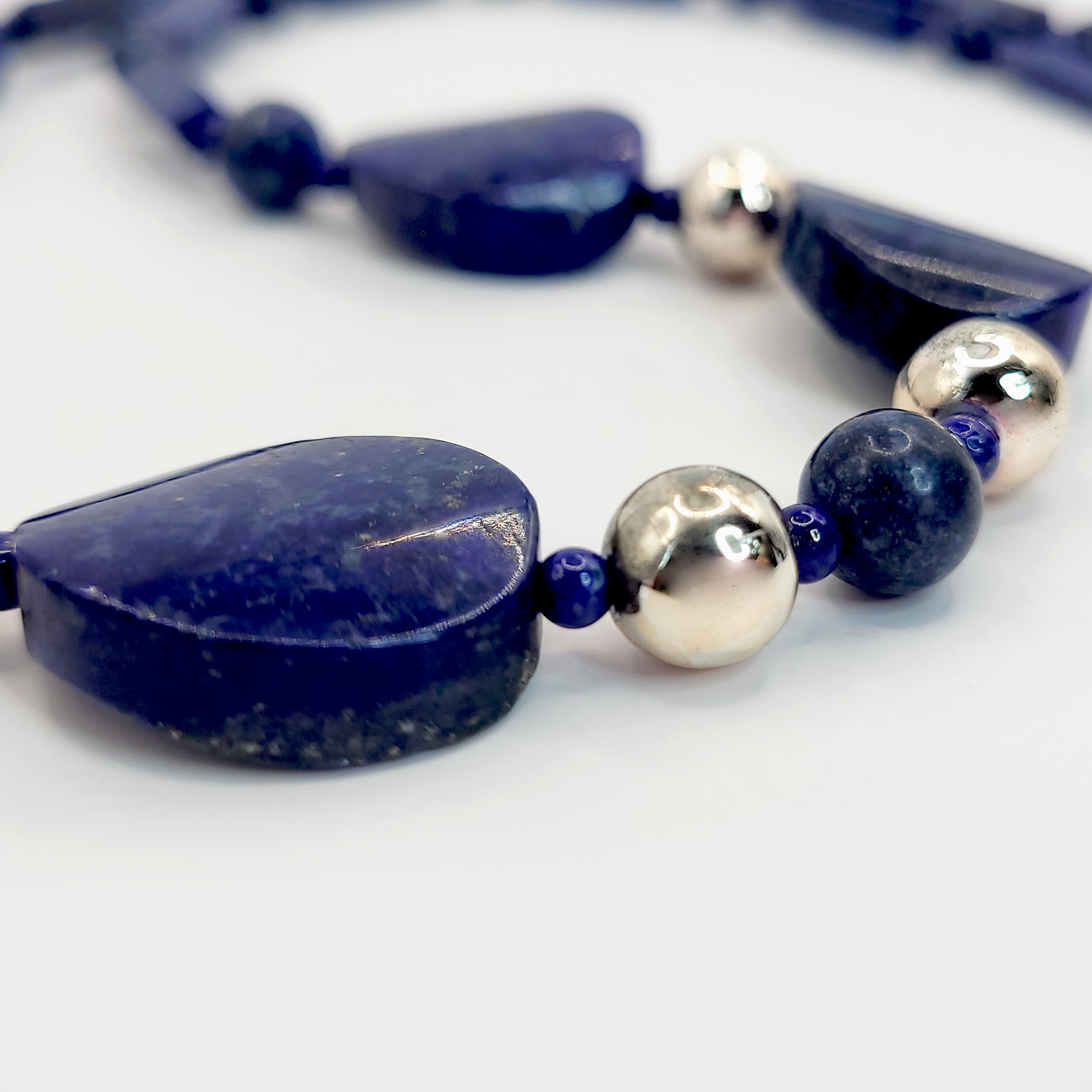 Collar Piedras Naturales Lapizlazuli y Plata 925